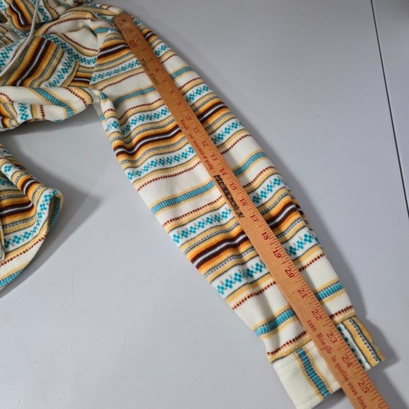 Levitate Mens Sweater Small Hooded Pullover Long Sleeve Striped Surfer Beach - Picture 10 of 12